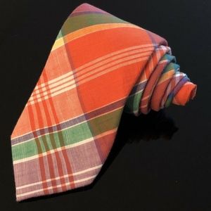 Tommy Hilfiger Men's Necktie Plaid Striped Tie (H)